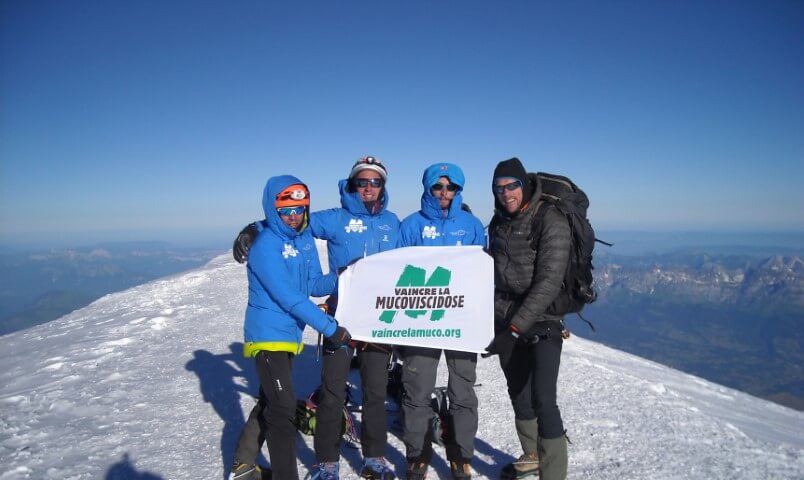 Paul Fontaine sommet du Mont Blanc Mucoviscidose