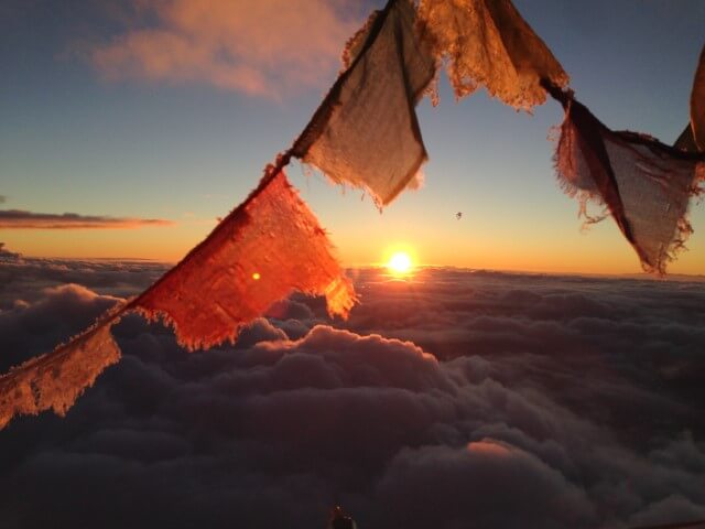 Coucher de soleil refuge du Gouter Mont Blanc