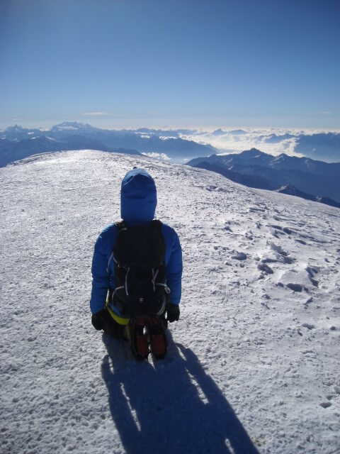 Paul Fontaine au sommet du Mont Blanc
