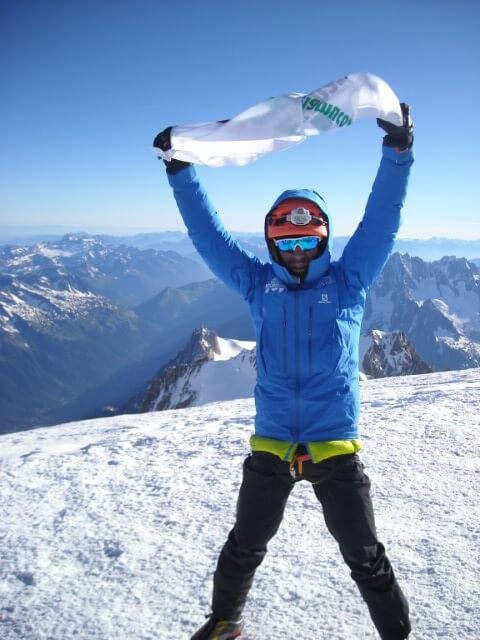 Paul Fontaine sommet du Mont Blanc